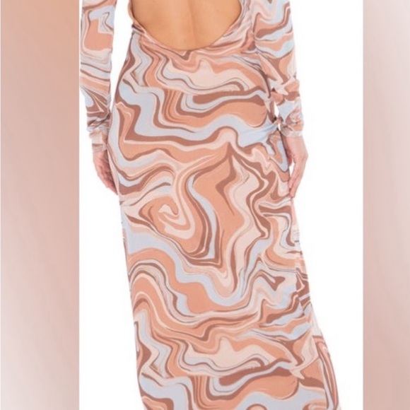 AFRM Alcove Long Sleeve Mesh Maxi Dress size: M - Picture 3 of 5